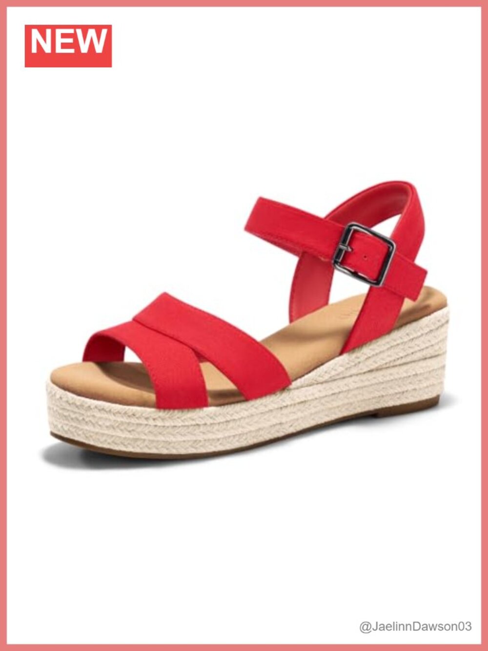 Women's Espadrille Wedge Platform Sandals Open Toe Buckle Ankle Strap Memory